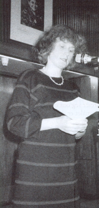 Oddny Miljeteig har v&aelig;rt en drivende kraft i Kvinne er kvinne best i vest. Her p&aring; konferansen i Oslo 1996.